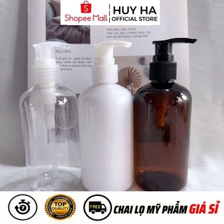 [Sỉ Siêu Rẻ] Chai Lọ Xịt Vòi Nhấn Nhựa Pet Vòi Nhấn 250ml Lùn Chiết Mỹ Phẩm  HUHA