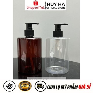 [Sỉ Siêu Rẻ] Chai Lọ Xịt Vòi Nhấn Nhựa Pet 500ml, 1 Lít Cao Đựng Dầu Gội, Sữa Tắm HUHA