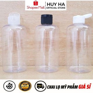 [Sỉ Siêu Rẻ] Chai Lọ Nhựa Nắp Bật 250ml Lùn Chiết Mỹ Phẩm, Đựng Gel  HUHA