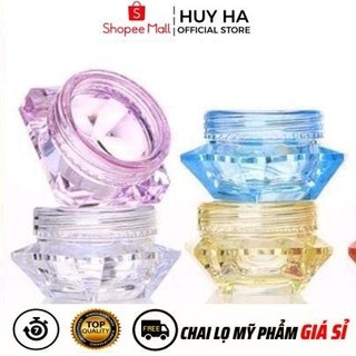 Hủ Hộp Đựng Kem Kim Cương 3g,5g Trong Suốt Chiết Kem HUY HA COSMETIC PACKAGING  HUY HA COSMETIC PACKAGING