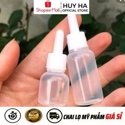 [100c] Chai Lọ Nhựa Nhỏ Mắt 5ml,10ml,20ml Thường (Có Nút) Chiết Mực, Ống Hút Mụn, Hút Máu Bầm HUHA