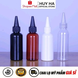 [Sỉ Siêu Rẻ] Chai Chiết Mĩ Phẩm Nhựa Pet Nút Nhọn 100ml,50ml,30ml,20ml Đựng Mực  HUY HA COSMETIC PACKAGING