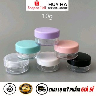 Hủ Hộp Đựng Kem Nhựa Tròn 3g,5g,10g Đựng Kem, Gel, Bột, Phụ Kiện Du Lịch HUY HA COSMETIC PACKAGING