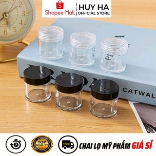 Hủ Hộp Đựng Kem Hũ Nhựa Trong Thân Cao 10g Chiết Mỹ Phẩm , Phụ Kiện Du Lịch  HUY HA COSMETIC PACKAGING