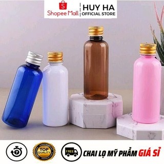 Chai Lọ Chiết Mĩ Phẩm Nhựa Pet Nắp Vặn Nhôm 20ml,30ml,50ml,100ml , Phụ Kiện Du Lịch  HUHA