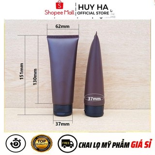 [Sỉ Siêu Rẻ] Tuýp Chiết Mỹ Phẩm Tube Nhựa Nâu 100ml Nắp Lật Chiết Mỹ Phẩm  HUHA