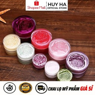 Hủ Hộp Đựng Kem Hoa Hồng 5g,10g,20g Đựng Kem Face , Phụ Kiện Du Lịch  HUY HA COSMETIC PACKAGING