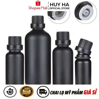[50ml,100ml] Lọ Đựng Tinh Dầu Nắp Vặn Đen Nhỏ Giọt Chiết Tinh Dầu , Phụ Kiện Du Lịch HUHA