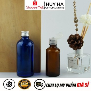 [Sỉ Siêu Rẻ] Chai Chiết Mĩ Phẩm Thủy Tinh Nắp Bật 50ml,100ml Giá Sỉ  HUHA