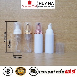 [Sỉ Siêu Rẻ] Chai Lọ Xịt Tạo Bọt 60ml-50ml,30ml Đựng Sữa Rửa Mặt, Chiết Mỹ Phẩm HUHA