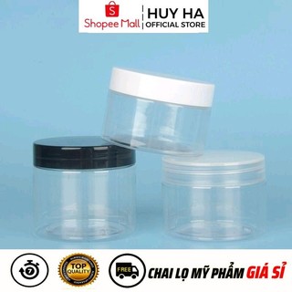 Hủ Hộp Đựng Kem Nhựa Pet 100g,200g,250g Đựng Mỹ Phẩm, Thực Phẩm, Đồ Khô, Ngũ Cốc  HUHA