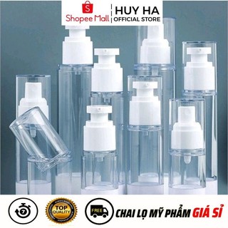 Chai Chiết Mĩ Phẩm Nhựa Hút Chân Không 5ml,10ml,15ml,30ml,50ml,100ml Xịt Giọt, Phun Sương HUY HA COSMETIC PACKAGING