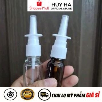 Chai Lọ Xịt Mũi Thẳng Thủy Tinh 5ml,10ml,15ml,20ml,30ml,50ml Đựng Dung Dịch Xịt Mũi, Xoang,HUHA