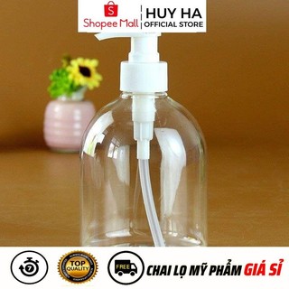 [Sỉ Siêu Rẻ] Chai Xịt Vòi Nhấn Sữa Tắm Nhựa Pet 500ml Trong Béo Lùn Chiết Mỹ Phẩm  HUY HA COSMETIC PACKAGING