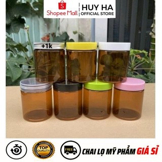 Hủ Hộp Đựng Kem Nhựa Pet 250g Đựng Mỹ Phẩm, Thực Phẩm, Đồ Khô, Ngũ Cốc, Phụ Kiện Du Lịch  HUHA