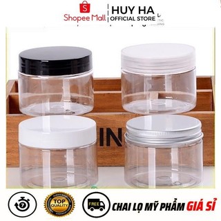 Hủ Hộp Đựng Kem Nhựa Pet 100g Đựng Mỹ Phẩm, Thực Phẩm, Đồ Khô, Ngũ Cốc, Phụ Kiện Du Lịch  HUHA