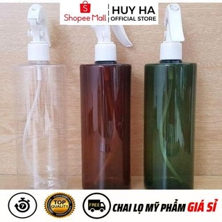 [Sỉ Siêu Rẻ] Chai Nhựa Pet Vòi Chuột 500ml Cao Chiết Dung Dịch  HUY HA COSMETIC PACKAGING