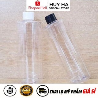  Chai Lọ Nhựa Pet Nắp Vặn Đen Đựng Mỹ Phẩm, Trà Sữa, Nước Ép Trái Cây HUY HA COSMETIC PACKAGING