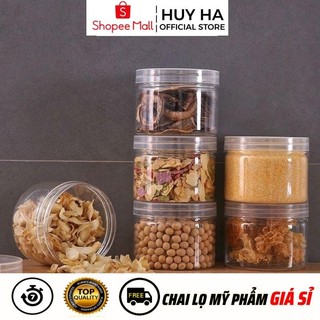 Hủ Hộp Đựng Kem Nhựa Pet 200g 250g Đựng Mỹ Phẩm, Thực Phẩm, Đồ Khô, Ngũ Cốc, Phụ Kiện Du Lịch  HUHA