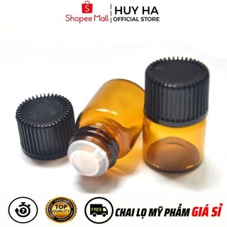 Chai Lọ Chiết Serum Tinh Dầu Nút Vặn Đen Mỏng 2ml,3ml,5ml, Phụ Kiện Du Lịch  HUHA