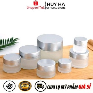 Hũ Hộp Chiết Mỹ Phẩm Thủy Tinh Mờ 30g,50g Đựng Mỹ Phẩm , Phụ Kiện Du Lịch  HUHA