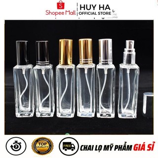 Chai Lọ Chiết Nước Hoa 20ml, 30ml Vuông Đựng Dầu Thơm HUHA, Phụ Kiện Du Lịch