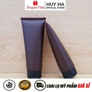 [Sỉ Siêu Rẻ] Tuýp Chiết Mỹ Phẩm Tube Nhựa Nâu 100ml Nắp Lật Chiết Mỹ Phẩm  HUY HA COSMETIC PACKAGING