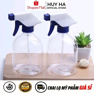 [Sỉ Siêu Rẻ] Chai Vòi Xịt Kính [500ml] Nhựa Pet 500ml Béo Lùn Rỗng Chiết Dung Dịch .  HUHA