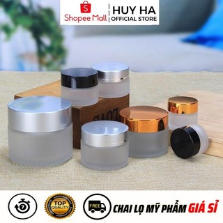 Hủ Hộp Đựng Kem Thủy Tinh Mờ 5g,10g,15g,20g,30g,50g Chiết Mỹ Phẩm HUY HA COSMETIC PACKAGING  HUY HA COSMETIC PACKAGING