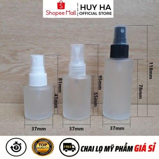 Chai Lọ Xịt Phun Sương Thủy Tinh Mờ Vai Ngang 20ml,30ml,50ml Đựng Nước Hoa, Tinh Dầu  HUHA