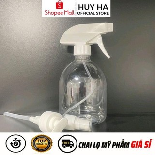 [Sỉ Siêu Rẻ] Chai Lọ Vòi Xịt Kính 500ml Béo Lùn Rỗng HUHA