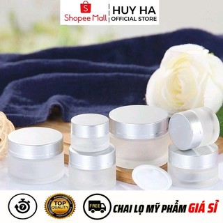 Hũ Hộp Chiết Mỹ Phẩm Thủy Tinh Mờ 5g,10g,15g,20g,30g,50g Đựng Kem Face HUY HA COSMETIC PACKAGING