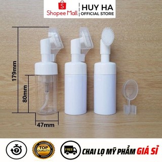 Chai Lọ Xịt Tạo Bọt Mát Xa HUY HA COSMETIC PACKAGING Tạo Bọt Đầu Cọ Silicon 100ml,150ml,200ml Đựng Sữa Rửa Mặt
