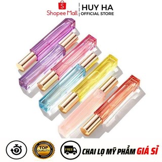  Lọ Chiết Nước Hoa 10ml Vuông Cao Dày (Nhiều Màu) Đựng Dầu Thơm HUY HA COSMETIC PACKAGING