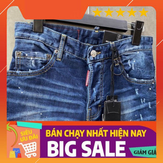Quần Bò DSQ Trơn  Rách Gối Sịn 6850  hot năm  2024