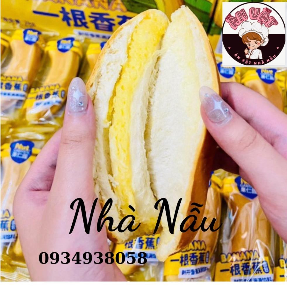 Bánh Chuối Nhân Phô Mai Đài Loan. Bánh mì quả Chuối Nhân Kem Đài Loan.đồ ăn vặt