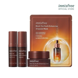 Bộ sản phẩm chống lão hóa trà đen Innisfree Black Tea Youth Enhancing Ampoule Set