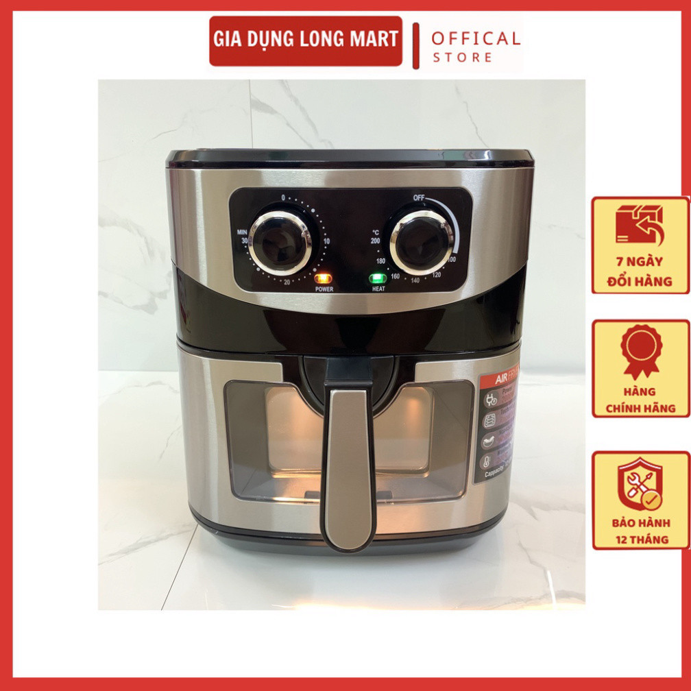 Nồi Chiên Không Dầu SHARP Dung Tích 12L Thiết Kế Cửa Kính Dễ Dàng Quan Sát Đồ Ăn Ở Trong BH 12 Tháng