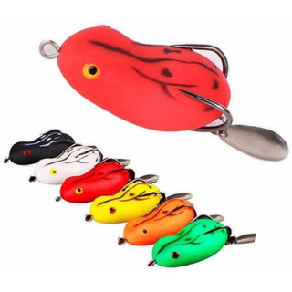 Mồi câu lure nhái hơi có thìa super frog, mồi nhái giả thái lan, câu lure siêu nhạy