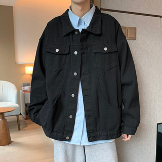 Áo jean khoác denim nam unisex dáng rộng túi chéo áo jacket jean nam nữ chất denim phong cách đường phố 6036