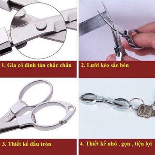 Kéo cắt gấp mini thép không rỉ.