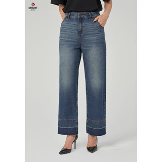 Quần dài nữ jeans suông genviet tq123j8691