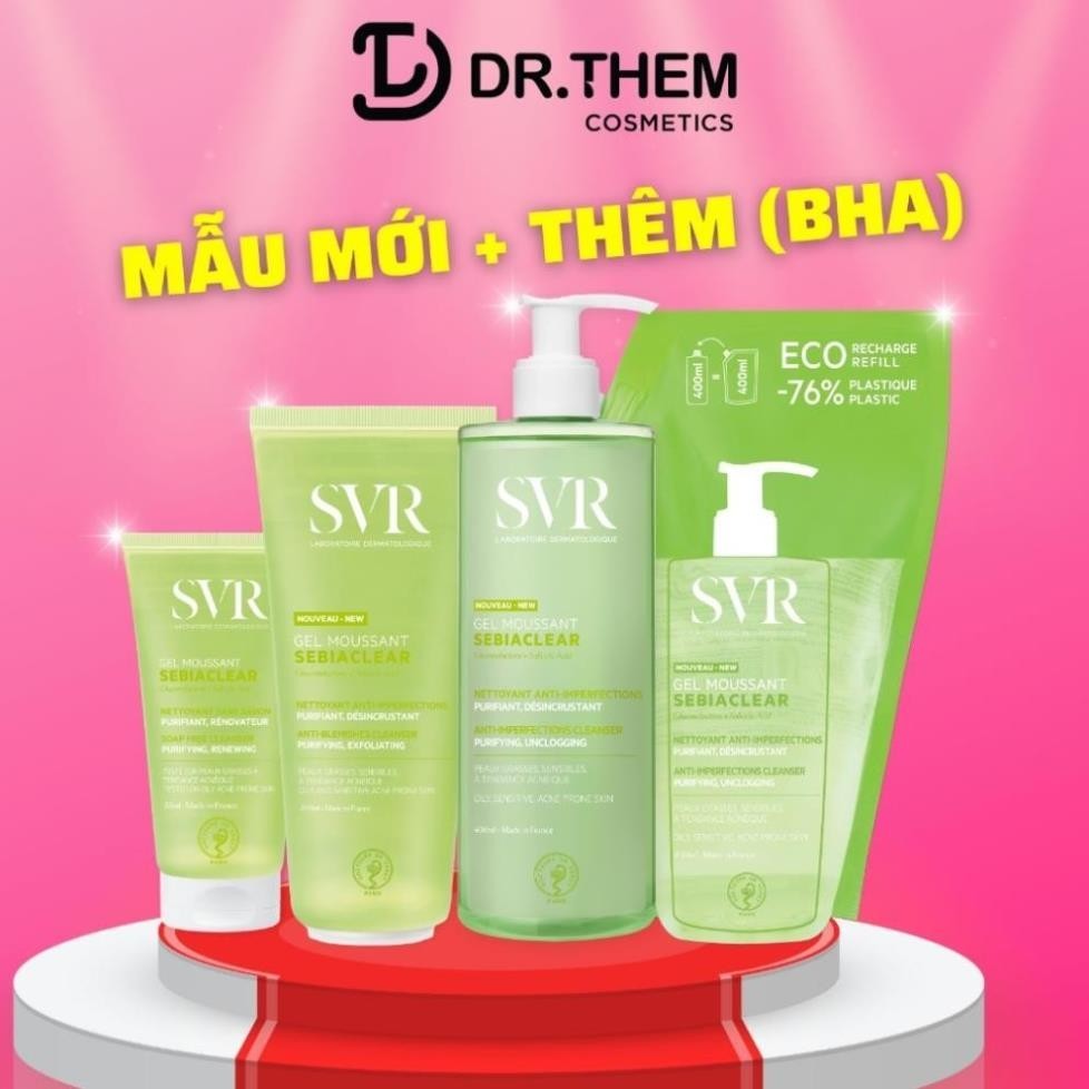 [ TRỢ GIÁ ] Sữa Rửa Mặt SVR Cho Da Dầu Mụn - SVR Sebiaclear Gel Moussant 400ml Loại Bỏ Tế Bào Da Chế