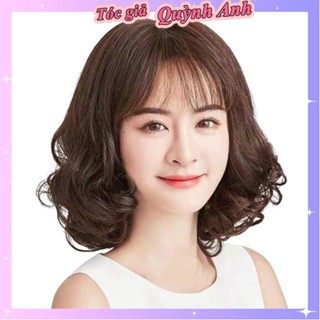 Tóc giả nữ xoăn nguyên đầu trung niên S01TN17 TẶNG LƯỚI TRÙM Tóc giả trung niên cả đầu nữ xoăn