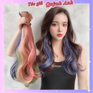 Tóc giả line xoăn Tóc giả kẹp bấm High light kiểu xoăn nhiều màu thời trang KL01 Tép tóc xoăn