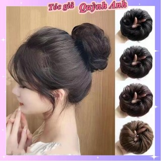 Búi tóc nữ xoăn phong cách hàn quốc S01BU03 Búi tóc giả nữ cao cấp búi tóc xoăn hàng loại to dày dặn