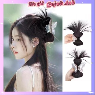 Búi tóc giả kẹp càng cua bướm pha lê S01BU08 Tóc giả búi kẹp càng cua kẹp tóc Kẹp tóc giả càng cua