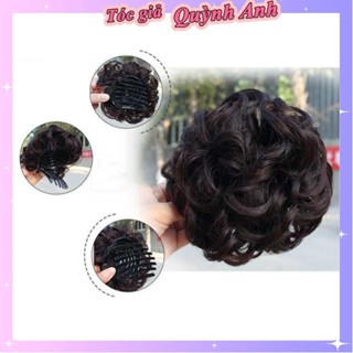 Búi xược xoăn thời trang S01BU12 Búi tóc giả trung niên Búi tóc nữ đẹp Búi tóc trung niên gọn gàng