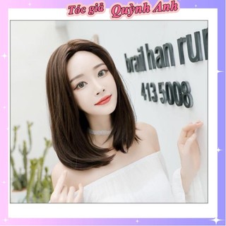Tóc giả nguyên đầu trung niên lửng cụp Tóc nguyên đầu lửng không mái S01TN08 Tóc giả Hàn Quốc trẻ