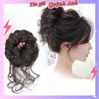 Búi tóc giả búi lơi buộc chất liệu sợi tơ cao cấp mềm mượt như tóc thật S01BU04 Tóc giả búi lơi buộc